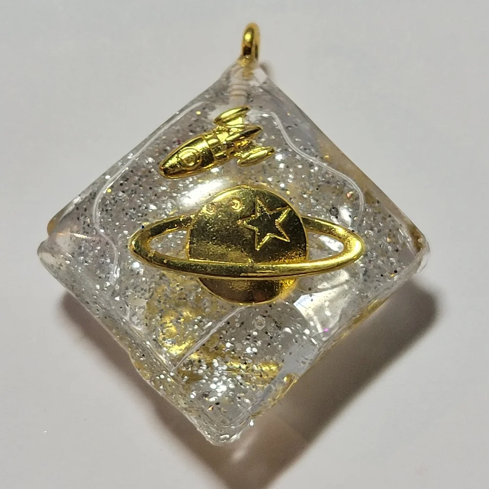 Double sided space pendant. - Picture 2 of 2